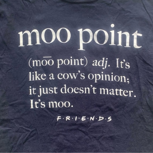 Women’s Friends “Moo Point” Tee Shirt - Picture 5 of 5